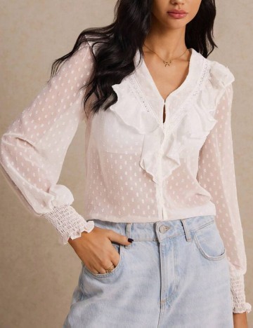 Cămașă Shein, alb