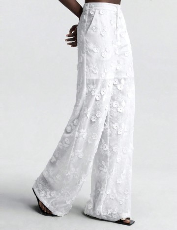 Pantaloni Shein, alb