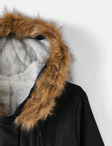 Geacă Shein Curve+, negru