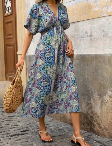 Rochie maxi Shein, mix culori