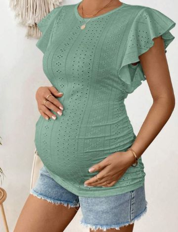 Cămașă cu mânecă scurtă Shein, verde