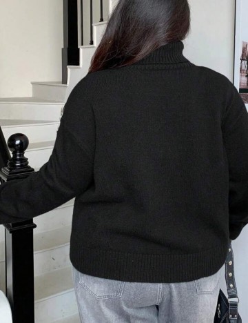 Pulover Shein Curve+ DAZY, negru