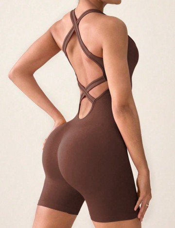 Salopetă Shein, maro