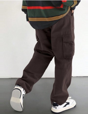 Pantaloni Shein MANFINITY, maro