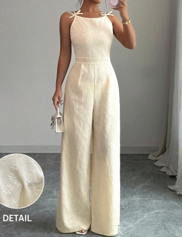 Salopetă lungă Shein, crem