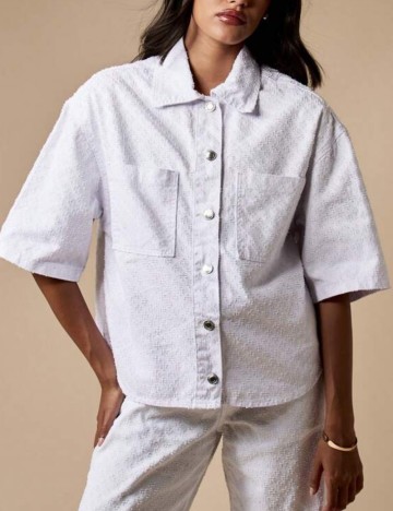 Cămașă de blugi Shein Missguided, alb