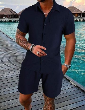 Compleu Shein MANFINITY, albastru