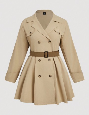 Trench Shein Curve+, bej