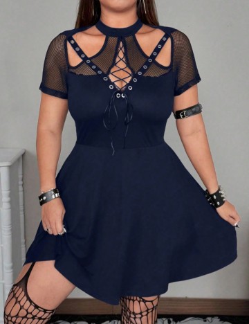 Rochie mini Shein Curve+, albastru