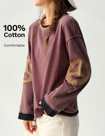 Bluză Shein, vișiniu