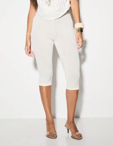 Colanți 3/4 Shein, crem