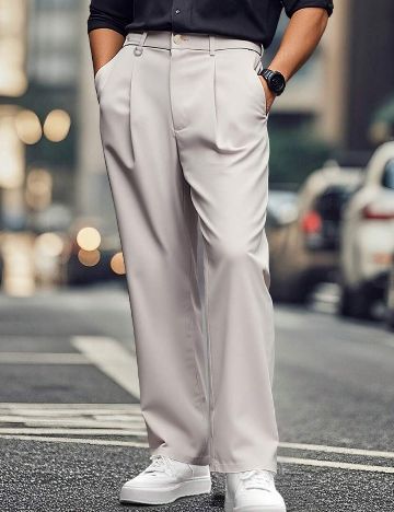 Pantaloni Shein MANFINITY, bej