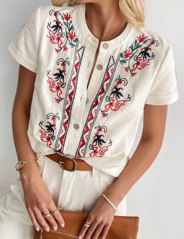 Cămașă cu mânecă scurtă Shein, mix culori