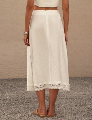 Fustă midi Shein, alb