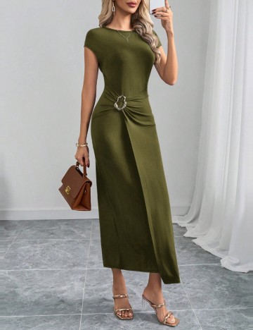 Rochie midi Shein, kaki