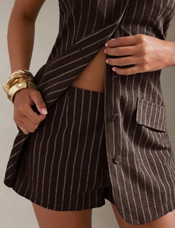 Salopetă scurtă Shein, maro