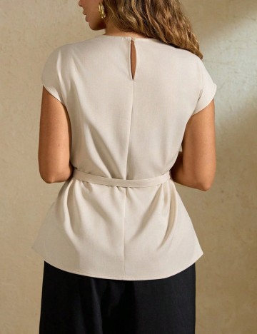 Vestă Shein Curve+, bej