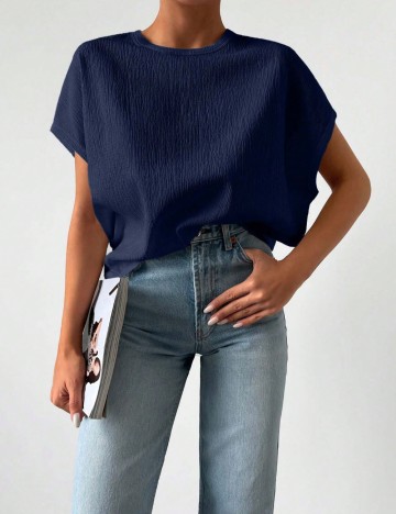 Tricou Shein, bleumarin