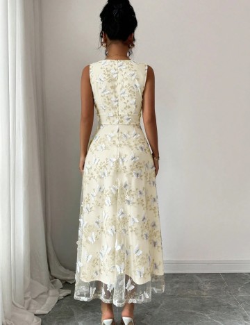 Rochie maxi Shein, crem