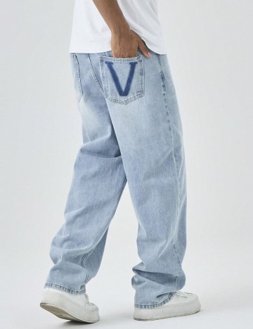 Jeans Shein, albastru