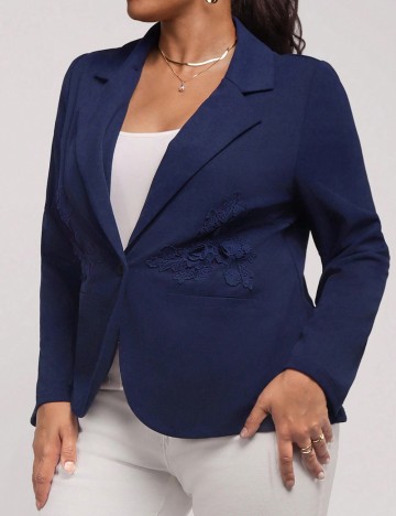 Sacou Shein Curve+, albastru