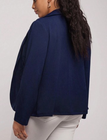 Sacou Shein Curve+, albastru