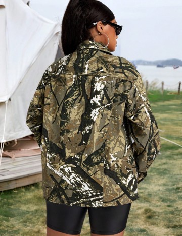 Jachetă De Blugi Shein Curve+, mix culori