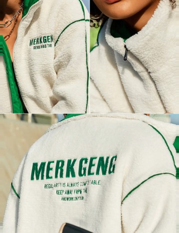 Jachetă Shein In My Nature, alb