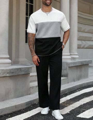 Tricou Shein MANFINITY, mix culori