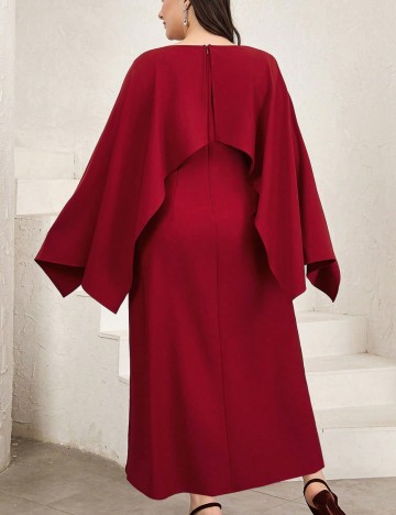 Rochie midi Shein Curve+, vișiniu