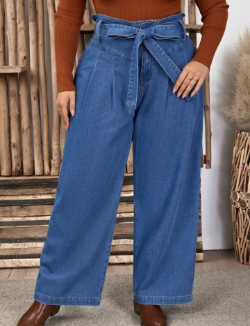 Jeans Shein Curve+, albastru