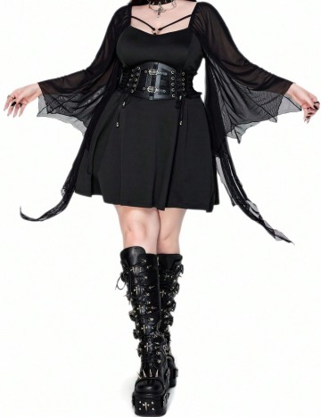 Rochie midi Shein Curve+, negru