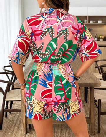 Salopetă Shein Curve+, mix culori