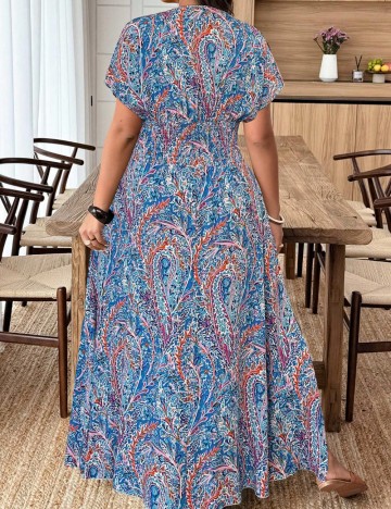 Rochie maxi Shein Curve+, mix culori