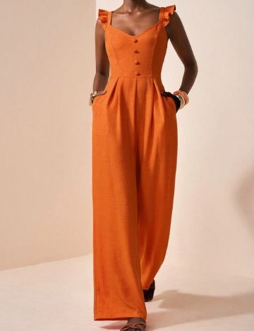 Salopetă lungă Shein, portocaliu