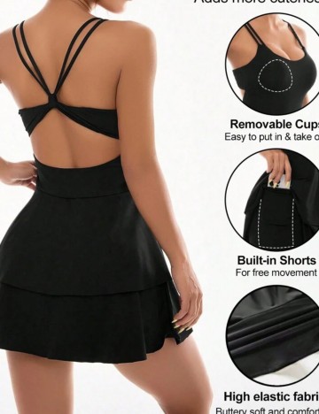 Rochie tip salopetă Shein, negru