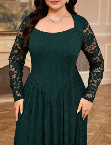 Rochie maxi Shein Curve+, verde