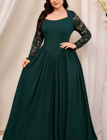 Rochie maxi Shein Curve+, verde