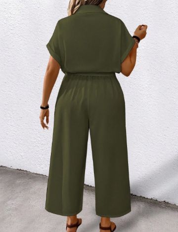 Salopetă lungă Shein Curve+, verde