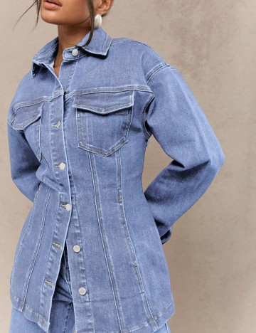 Jachetă De Blugi Shein Missguided, albastru