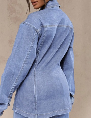 Jachetă De Blugi Shein Missguided, albastru