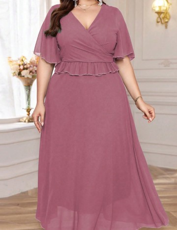 Rochie midi Shein Curve+, roz