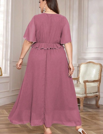 Rochie midi Shein Curve+, roz