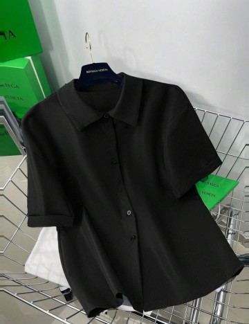 Cămașă cu mânecă scurtă Shein, negru