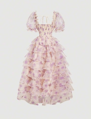 Rochie midi Shein, mix culori