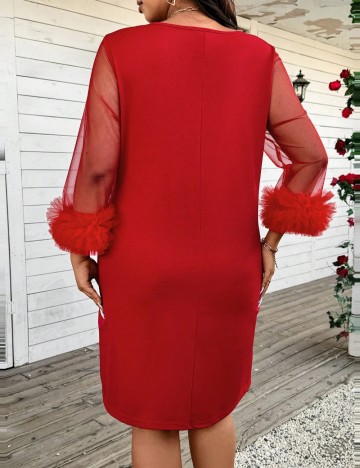 Rochie mini Shein Curve+, roșu