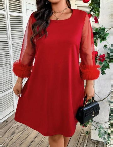 Rochie mini Shein Curve+, roșu