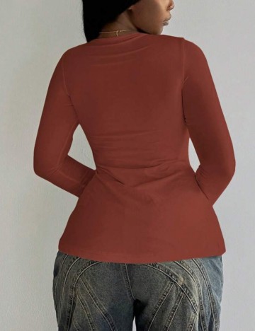 Bluză Shein, cărămiziu