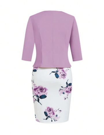 Set Rochie și Cardigan Shein, mix culori