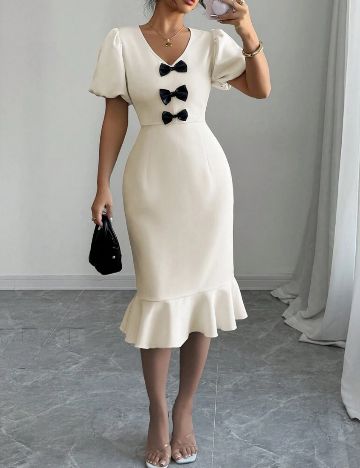 Rochie midi Shein, crem